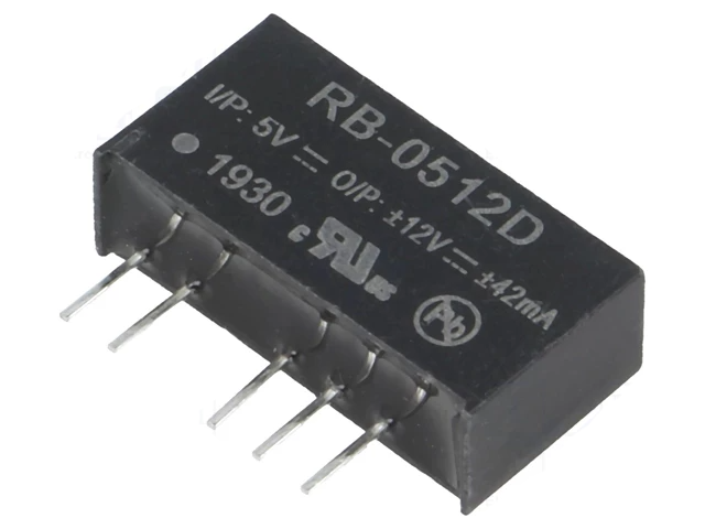 DC/DC перетворювач 1W, RECOM RB-0512D DC/DC перетворювач 1W, RECOM RB-0512D