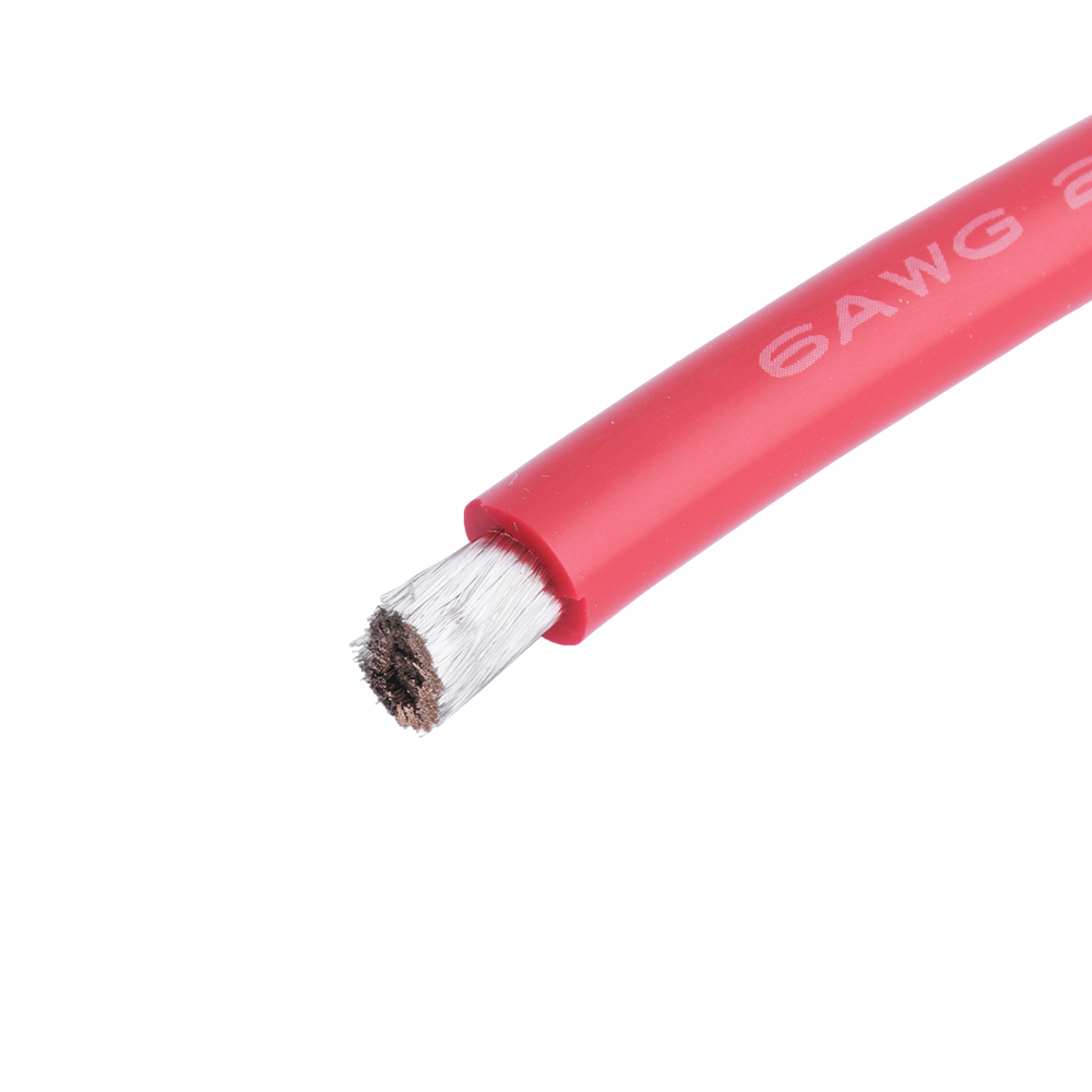 Силіконовий провід 6AWG (16mm²3200/0.08TS) червоний