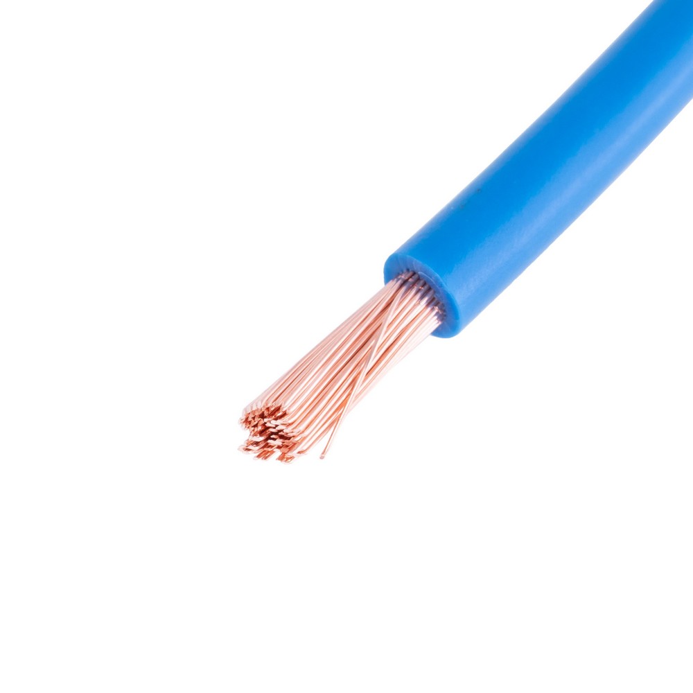 Провід багатожильний 6mm² (10AWG, 84xD0.29mm) синій