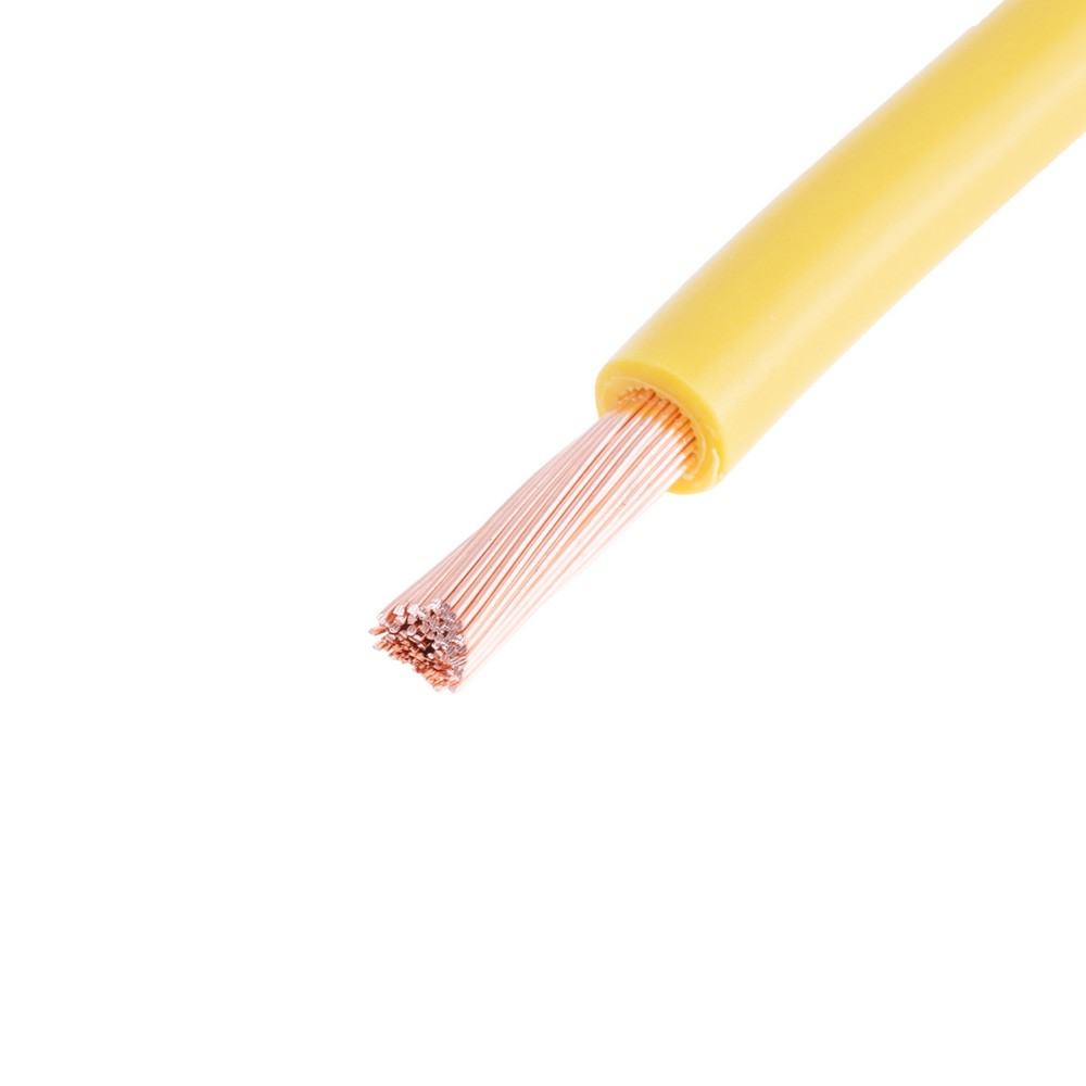 Провід багатожильний 6mm² (10AWG, 84xD0.29mm) жовтий