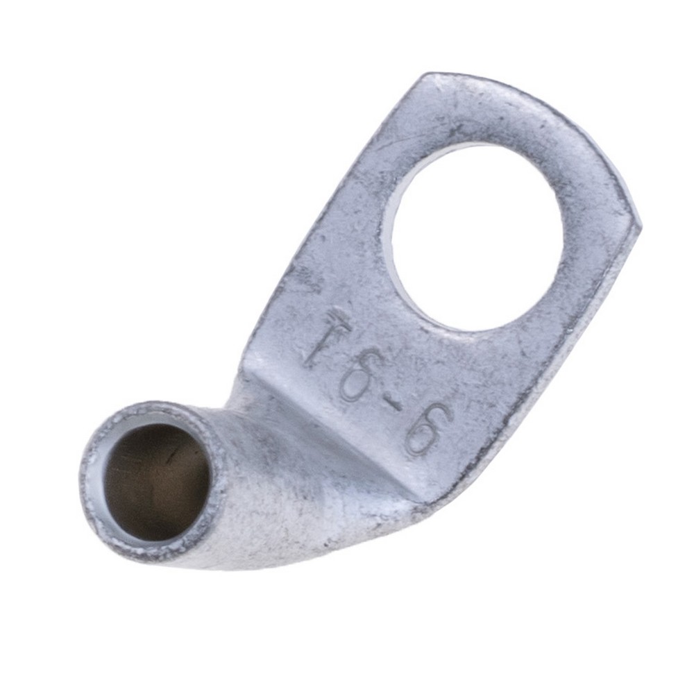 Кабельний наконечник кільцевий, кутовий, луджена мідь на провід 6 mm², M6, LT6-6 Кабельний наконечник кільцевий, кутовий, луджена мідь на провід 6 mm², M6, LT6-6