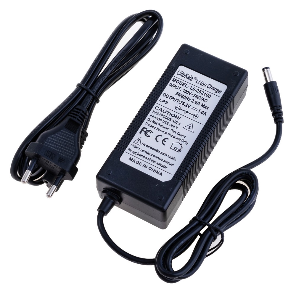 Зарядний пристрій 6S Li-Ion charger 25.2V 1A Зарядний пристрій 6S Li-Ion charger 25.2V 1A