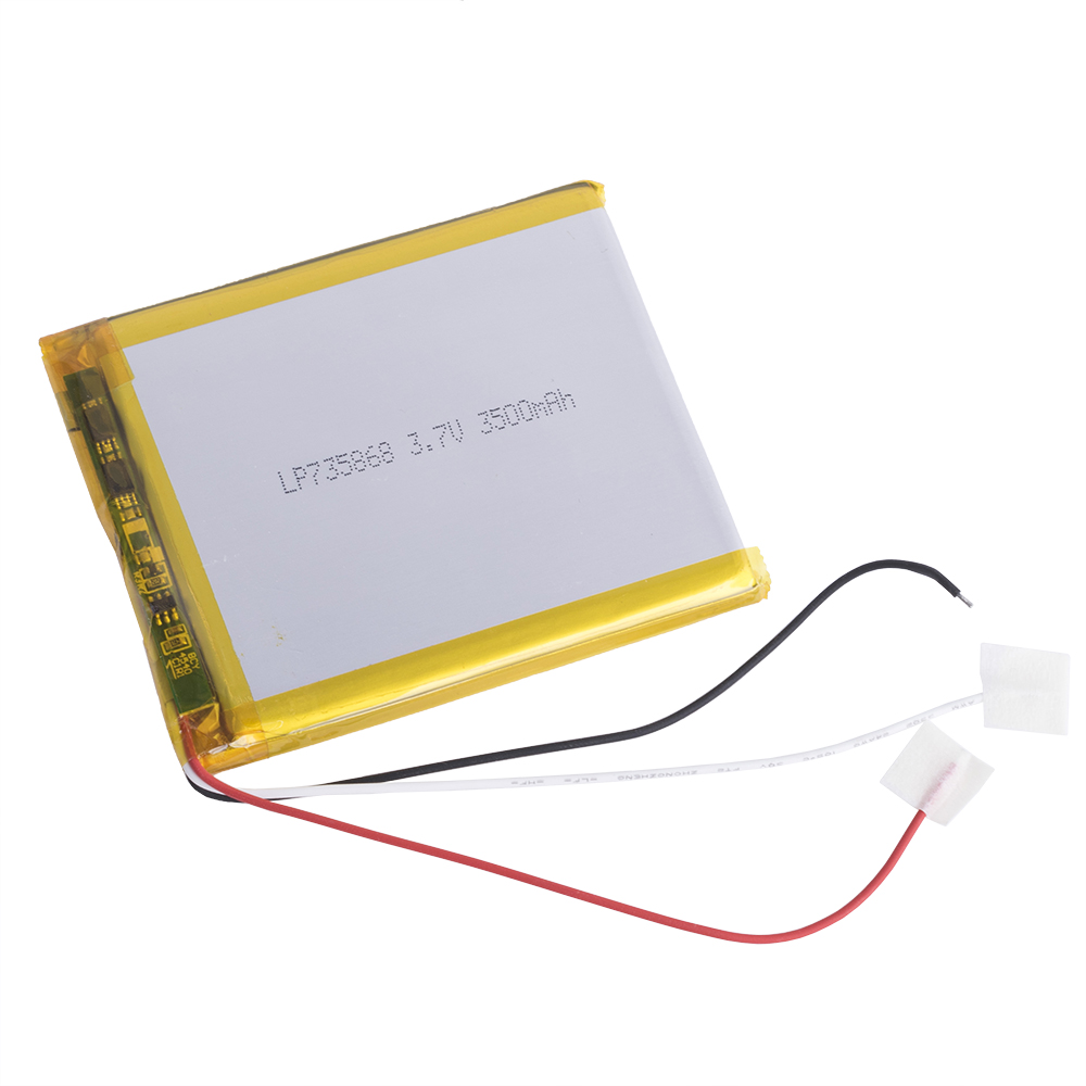 LiPo 3500 mAh, 3,7V, 7,3x58x68мм LiPower акумулятор літій-полімерний LP735868