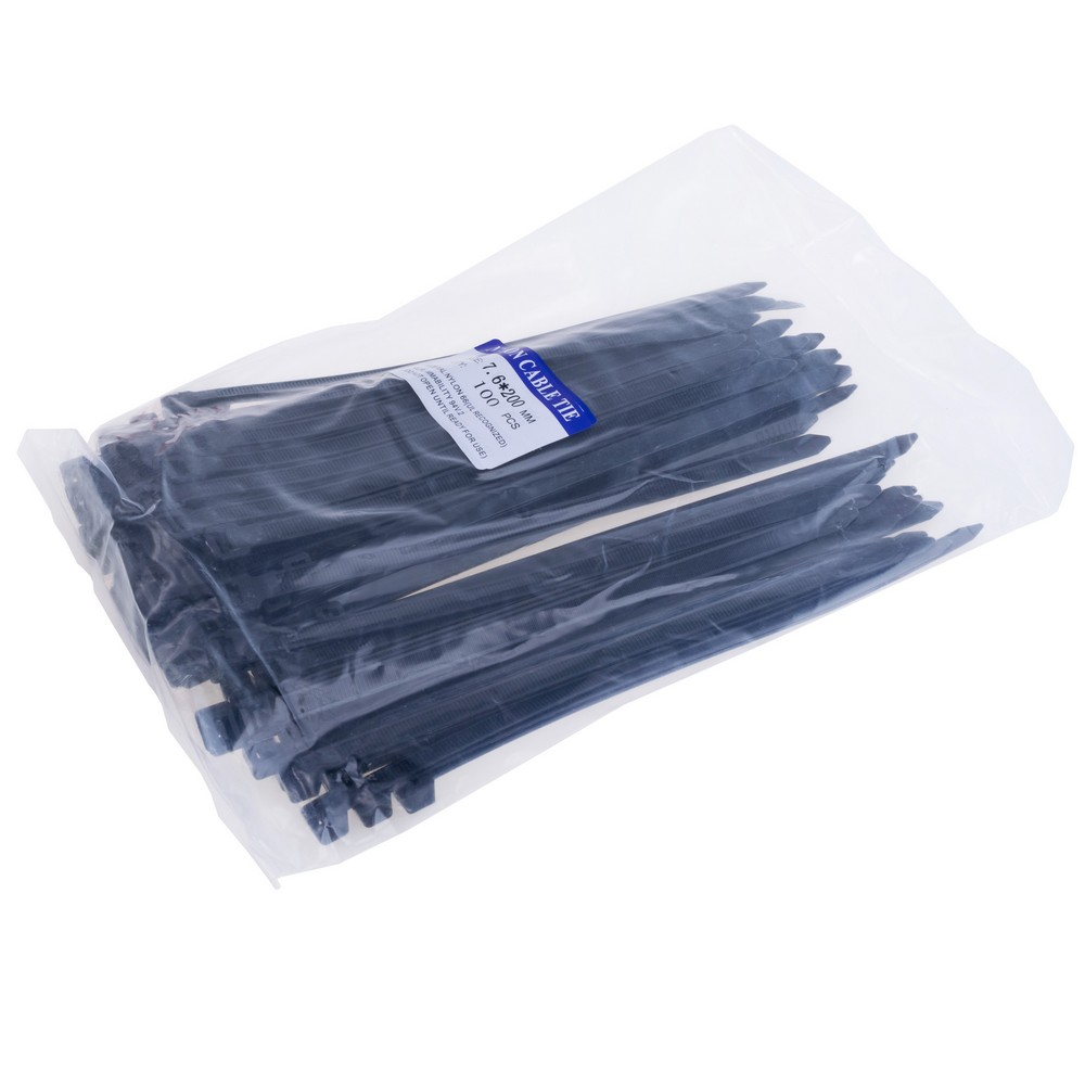 Кабельна стяжка 7,6x200мм 100шт.
