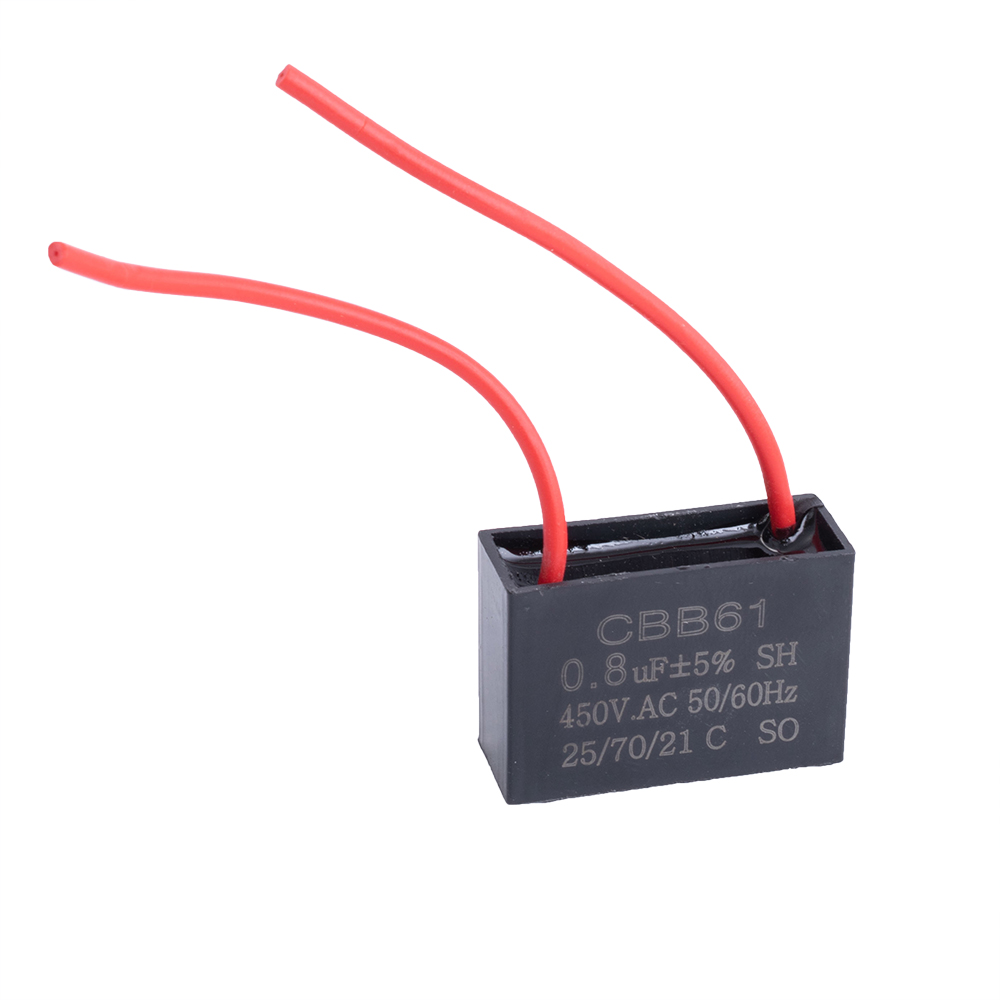 0,8uF 450VAC ±5% 36х25х14мм (800nF 450VAC ±5% 36х25х14мм (CBB61 0.8uF/450V 5%- wire)