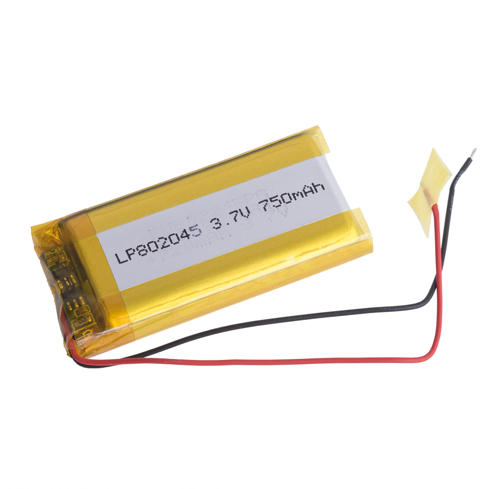 LiPo 750 mAh, 3,7V, 8x19x44мм (LiPower) акумулятор літій-полімерний)