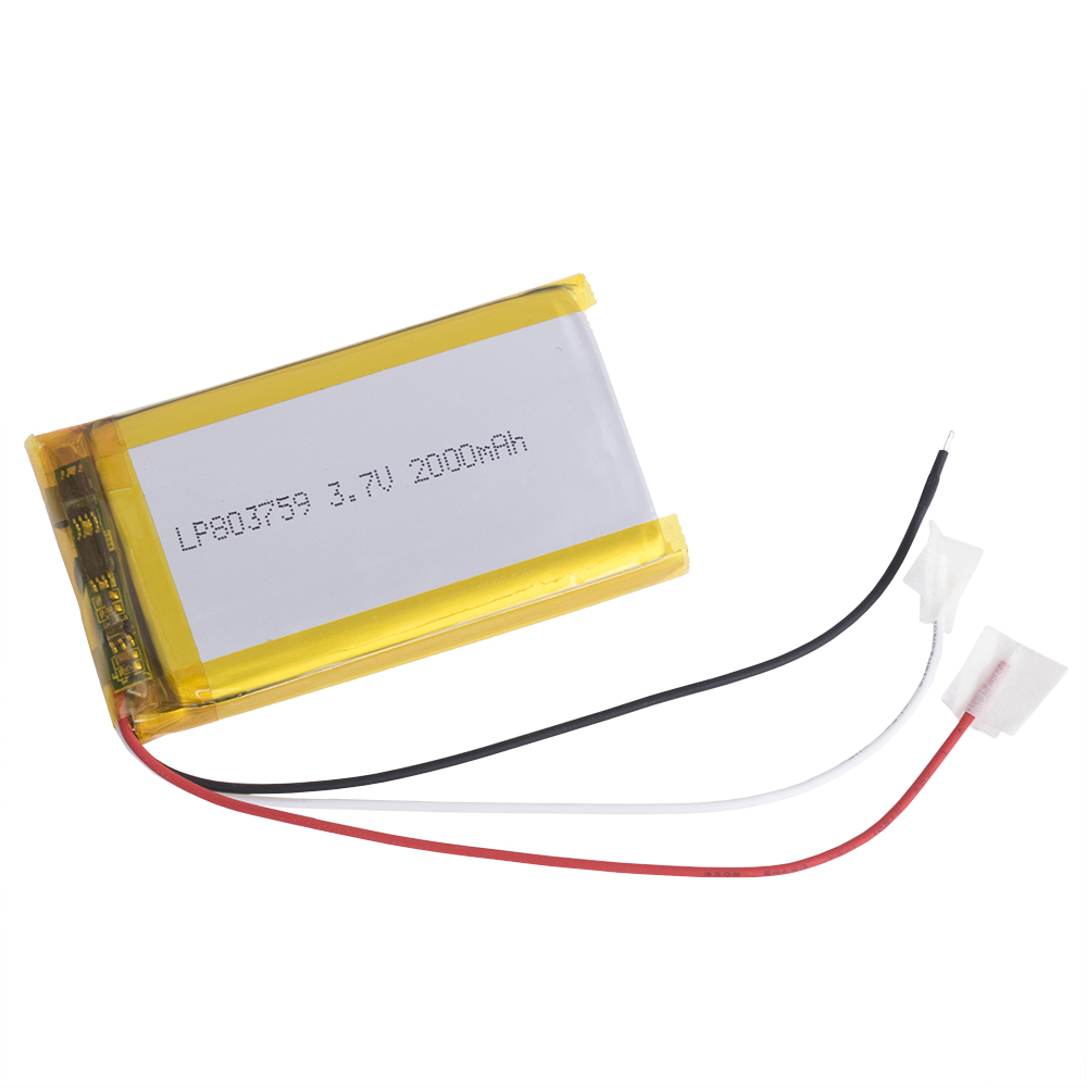 LiPo 2000 mAh, 3,7V, 8x37x59мм LiPower акумулятор літій-полімерний LP803759