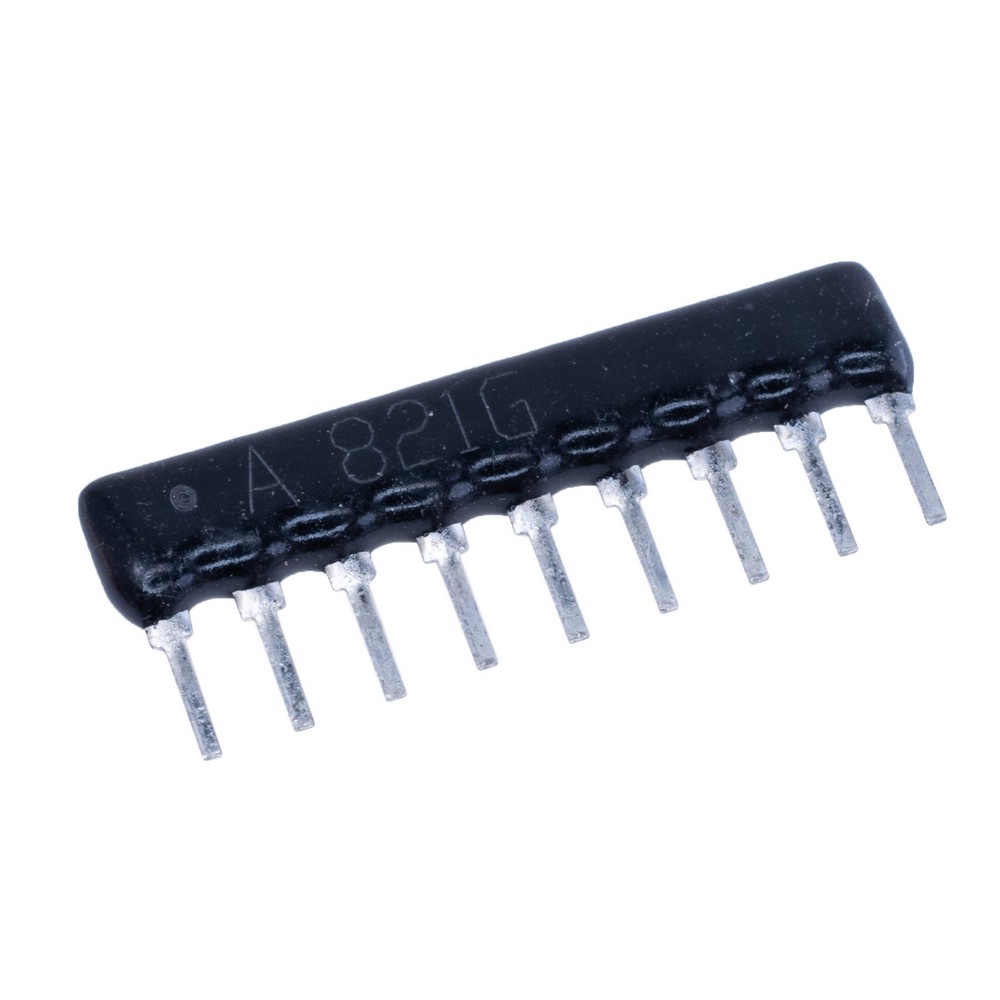 820 Ohm 2% 10P 9R (SIP10G821A-Hitano) (збірка резисторна)