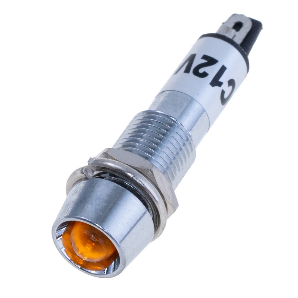 Індикаторна лампа 8 mm із жовтим підсвічуванням 12VDC, XD8-1 12V YELLOW Індикаторна лампа 8 mm із жовтим підсвічуванням 12VDC, XD8-1 12V YELLOW