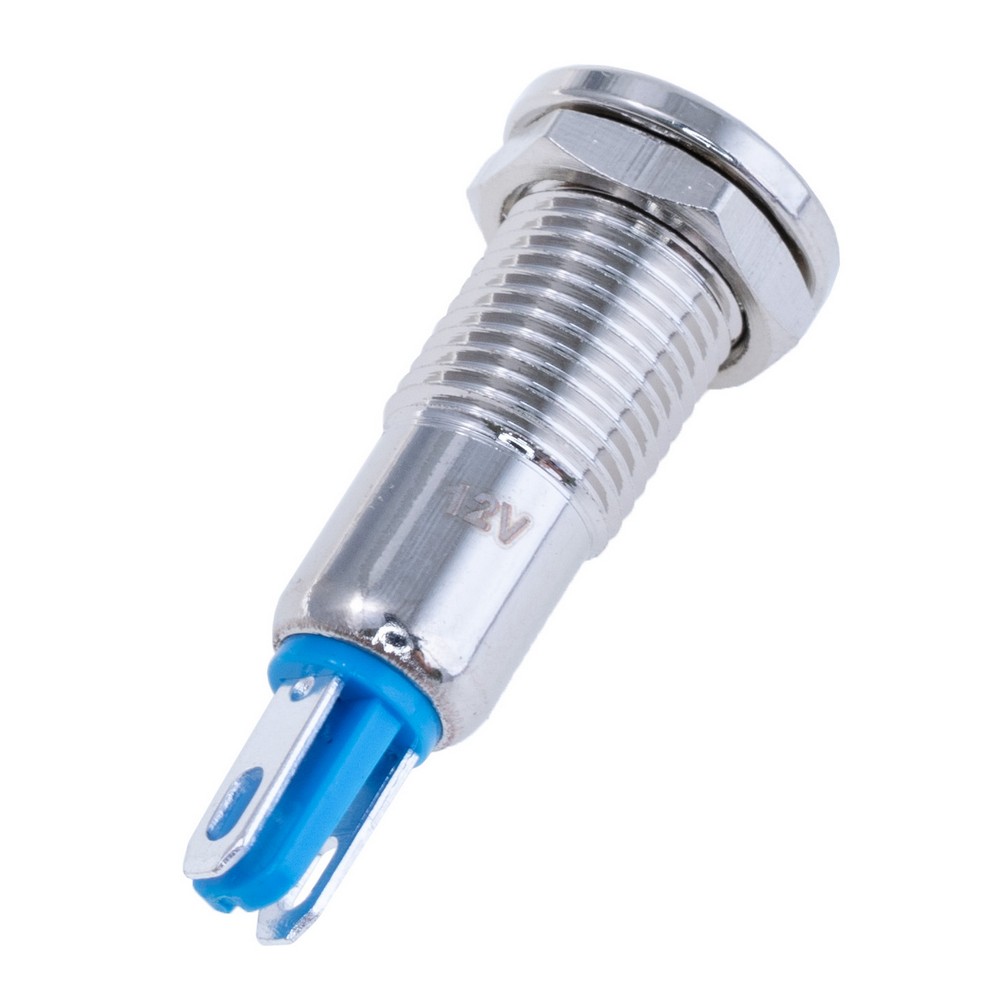 Індикаторна лампа 8 mm із зеленим підсвічуванням IP67, 12V, GQ8A-D 12V GREEN Індикаторна лампа 8 mm із зеленим підсвічуванням IP67, 12V, GQ8A-D 12V GREEN