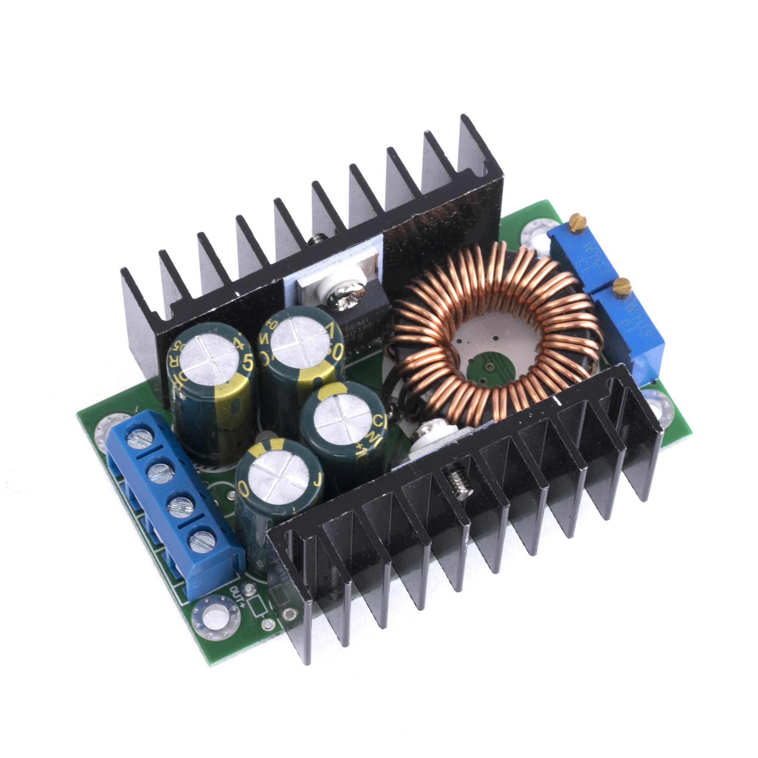 Регулируемый понижающий 9А преобразователь XL4016 (300W / 7-32V => 0.8-28V / 300МГц) Регулируемый понижающий 9А преобразователь XL4016 (300W / 7-32V => 0.8-28V / 300МГц)