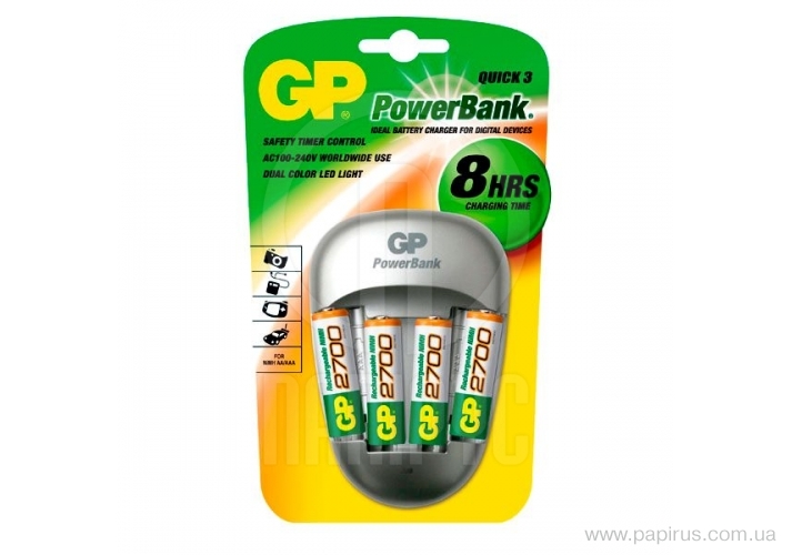 Зарядний пристрій PB27GS270-U4 + 270AAHC-4шт. Зарядний пристрій PB27GS270-U4 + 270AAHC-4шт.