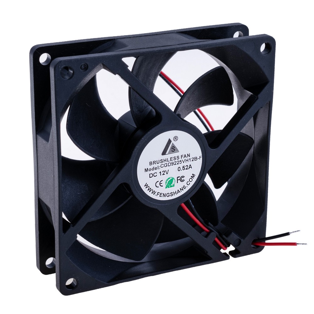 Вентилятор 92x92x25, 12VDC, CGD9225VH12-B-typeF.