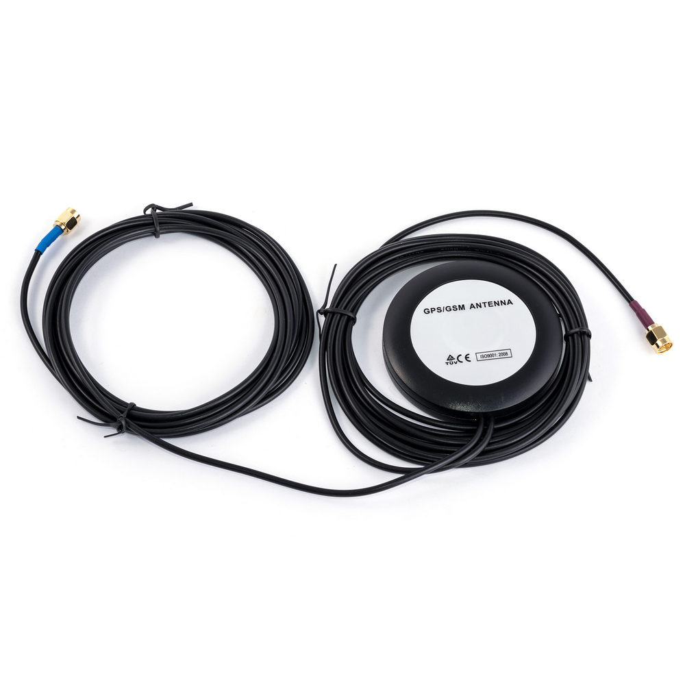 Антена 1575,42МГц, GPS 28dBi/GSM 2 dB, GPS+GSMi. KLS1-GPS+GSM-05-SMA-M-SMA-M-RG174-3000MM-A KLS