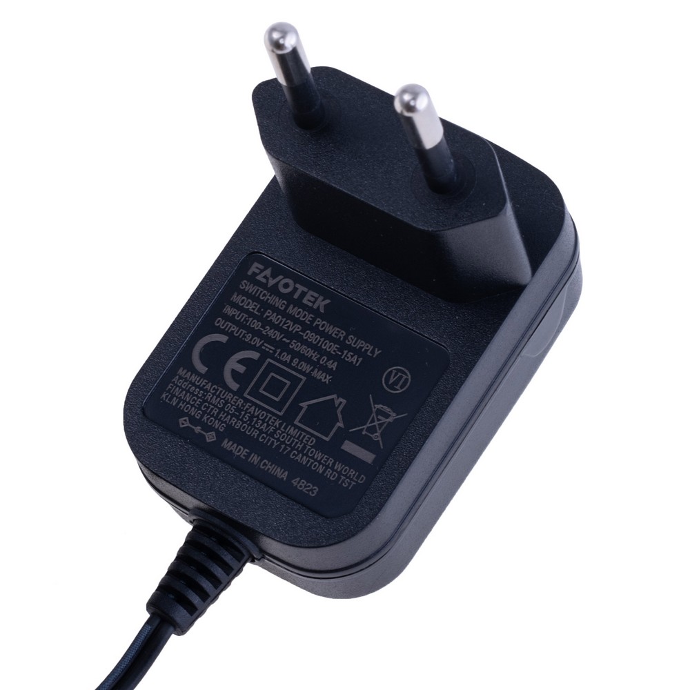 Блок живлення з вилкою 9W 9V, роз'єм:2.1x5.5 mm, PA012VP-090100E-15A1
