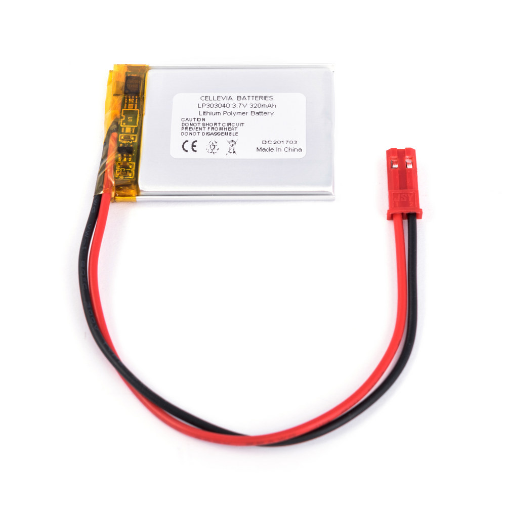 LiPo 320 mAh, 3,7V, 3x30x40мм Cellevia акумулятор літій-полімерний ACCU-LP303040/CL LiPo 320 mAh, 3,7V, 3x30x40мм Cellevia акумулятор літій-полімерний ACCU-LP303040/CL
