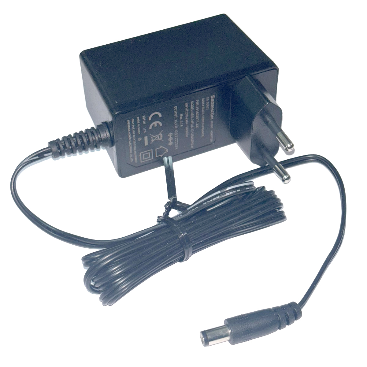 Блок живлення з вилкою 24W 12V, роз'єм:2.5x5.5мм, ADS-24FUA-12 12024EPG-H