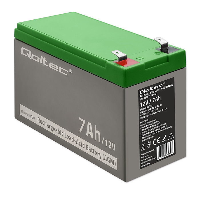 Акумулятор 12V 7Ah свинцево-кислотний AGM (53030)