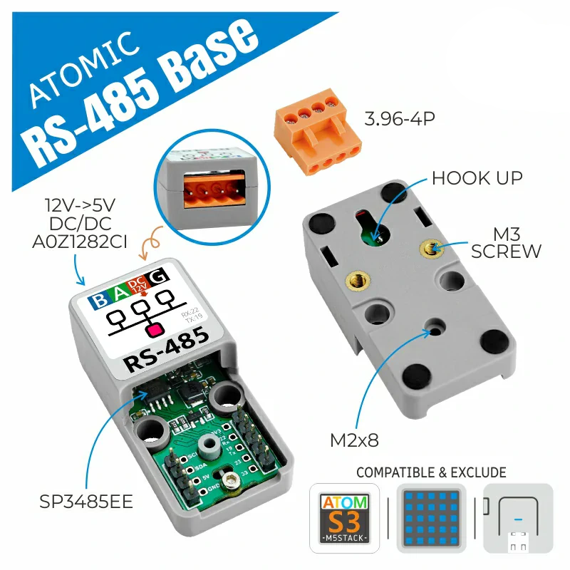 Модуль TTL/RS485 для контролерів Atom, ATOMIC RS485 Base Модуль TTL/RS485 для контролерів Atom, ATOMIC RS485 Base