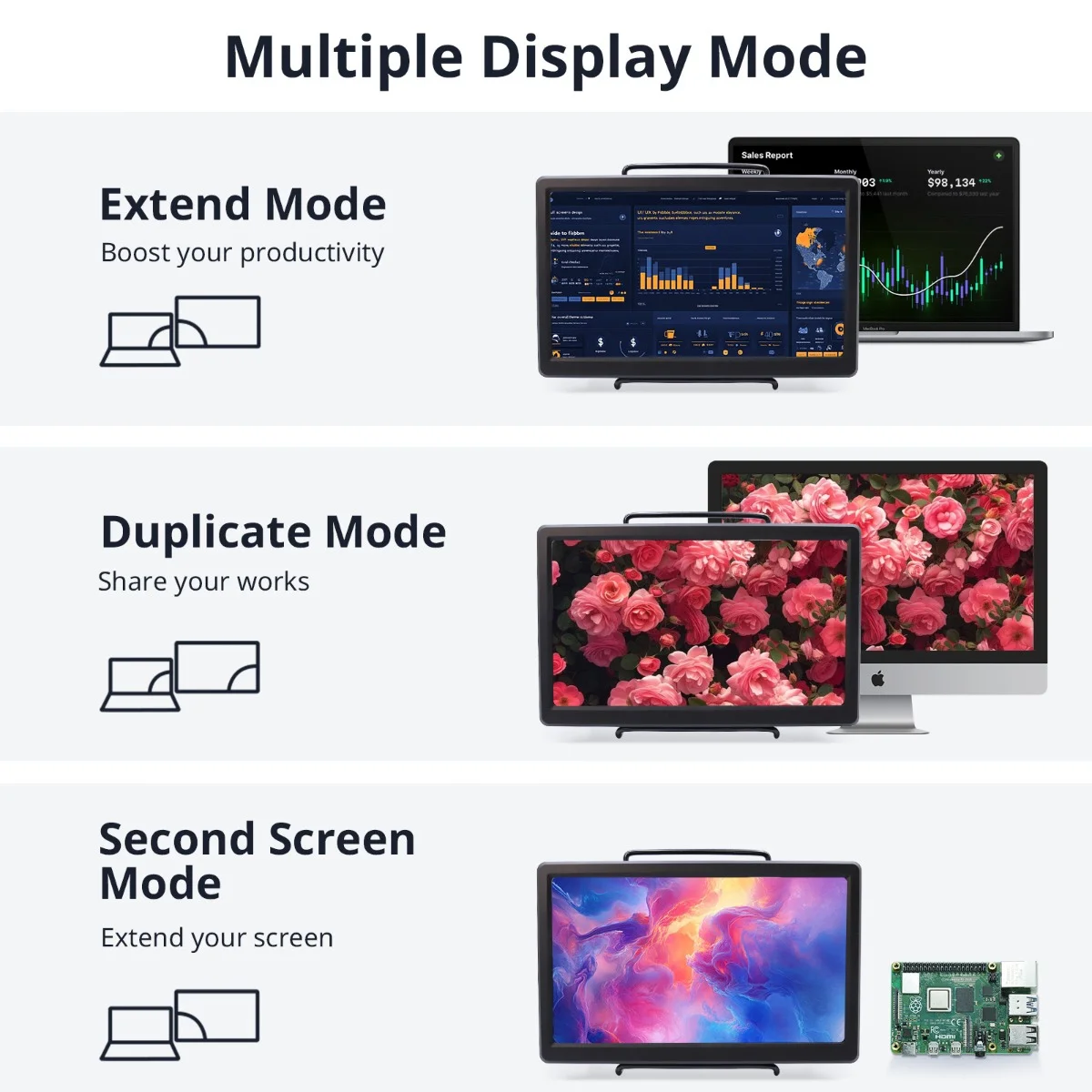 Монітор Elecrow SF101 10,1" IPS 1920×1080 HDMI/VGA з динаміками Монітор Elecrow SF101 10,1" IPS 1920×1080 HDMI/VGA з динаміками