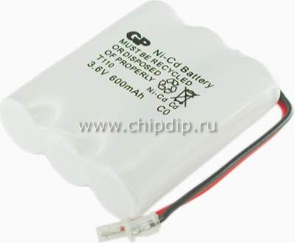 T110 NiCd, 3.6V, 600mAh для побутових радіотелефонів, GP, U1 (акумулятор нікель-кадмієвий)