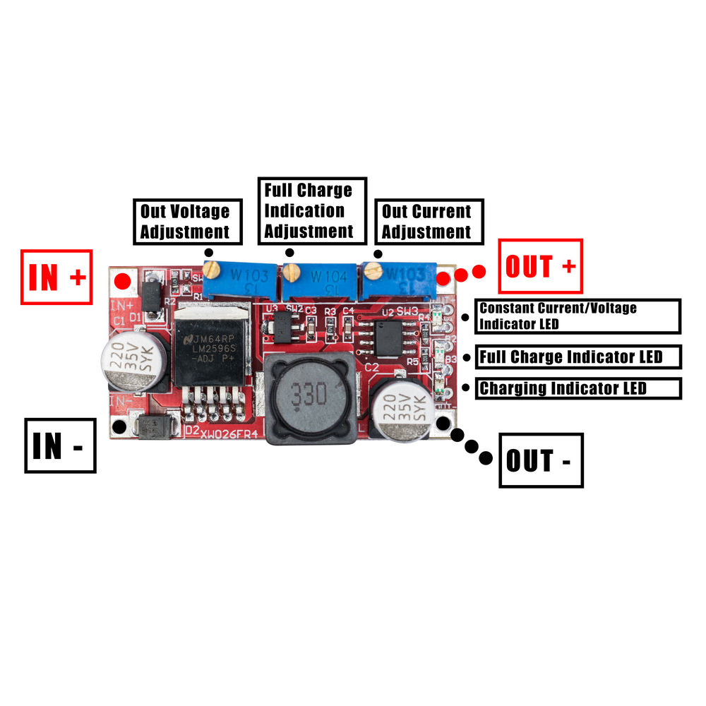 Регульований DC-DC перетворювач на LM2596S