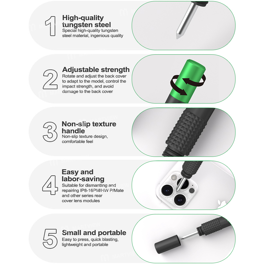 Інструмент для биття скла, керно BG-018 Інструмент для биття скла, керно BG-018