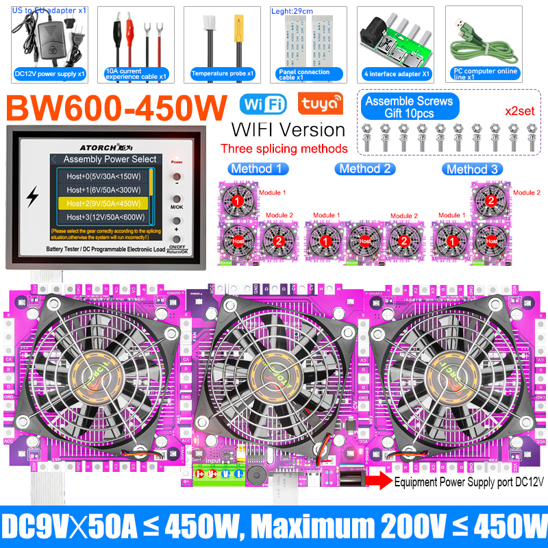 Електронне навантаження BW600-450W WiFi (Atorch)