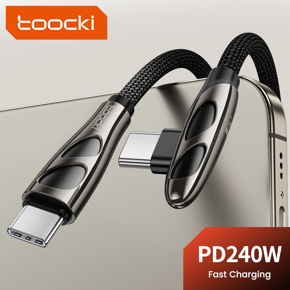 Провід USB type-C / USB type-C 240W кутовий 2м, 20100042