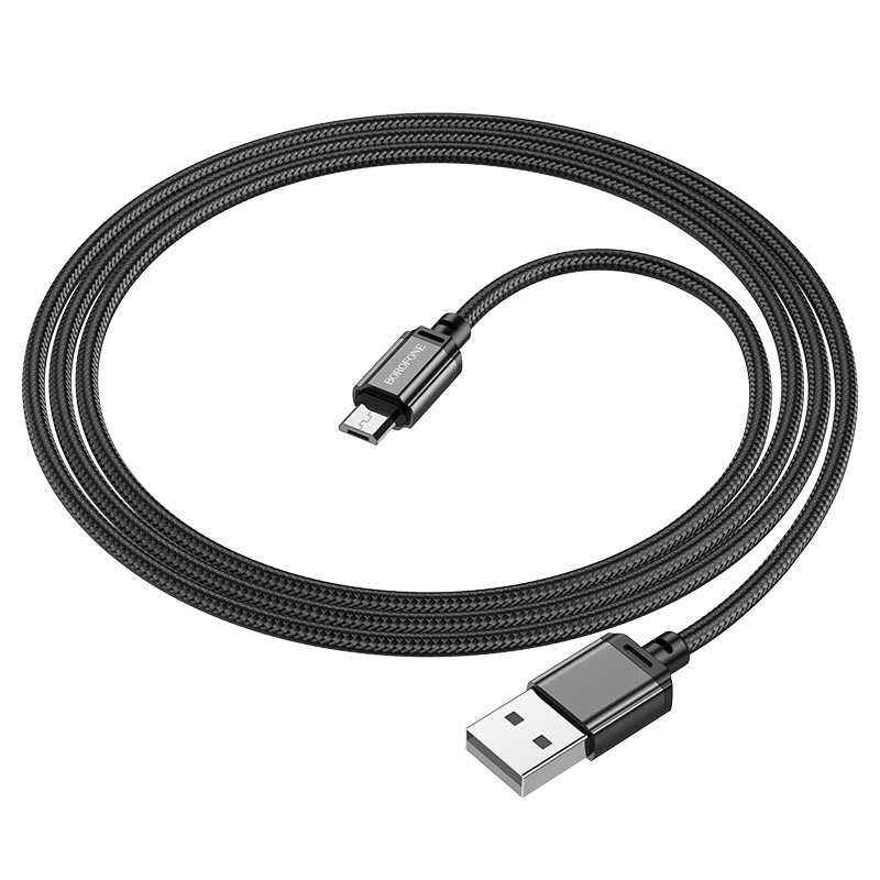 Кабель USB A plug - USB micro plug довжина 2m, чорний (Borofone BX87 Sharp)