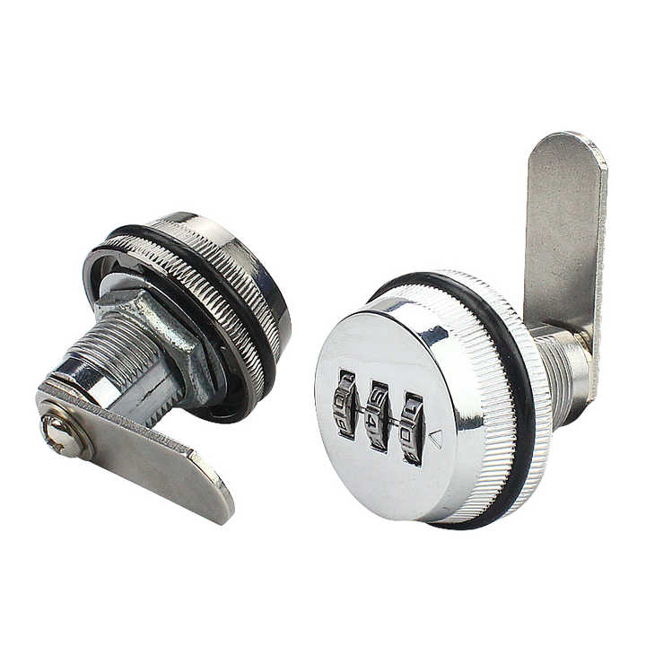 Механічний кодовий замок врізний Cam Lock 3-digit Silver