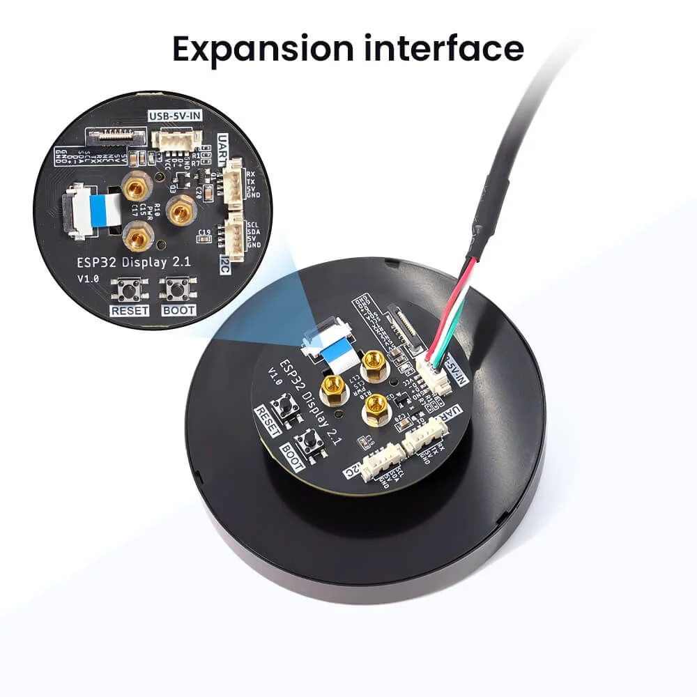 Круглий дисплей CrowPanel 2,1" ESP32-S3 480×480 із поворотним енкодером Круглий дисплей CrowPanel 2,1" ESP32-S3 480×480 із поворотним енкодером