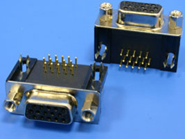 DHR-15F (D-SUB розетка на плату) DHR-15F (D-SUB розетка на плату)