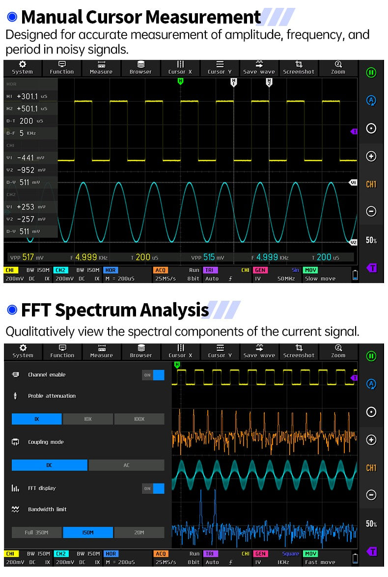 Пристрій 4в1 DPOS350P 4-in-1 Multi-Function Tablet Oscilloscope
