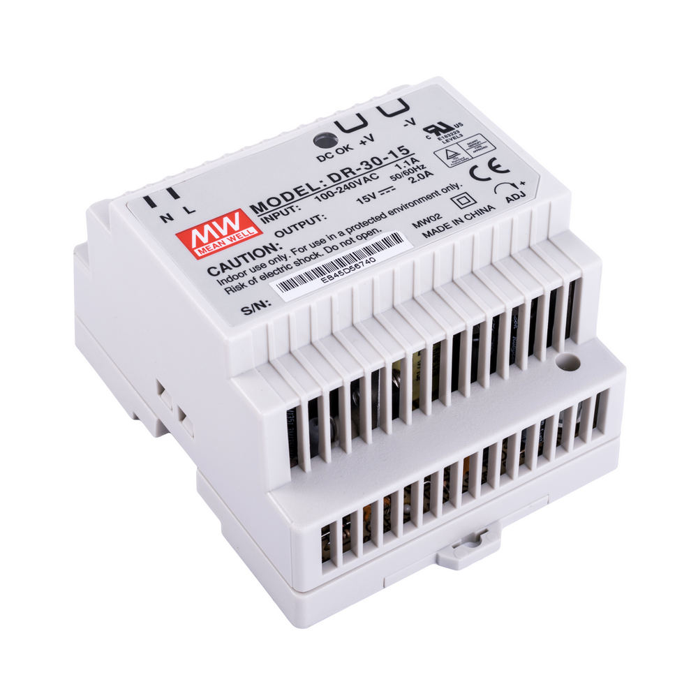 Блок живлення на DIN-рейку 30W 15V DR-30-15