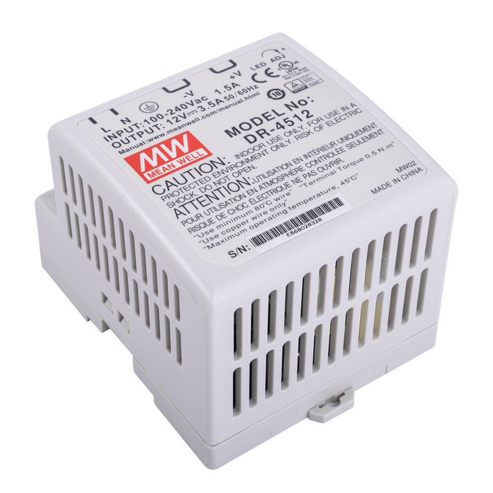 Блок живлення на DIN-рейку 45W 12V DR-4512