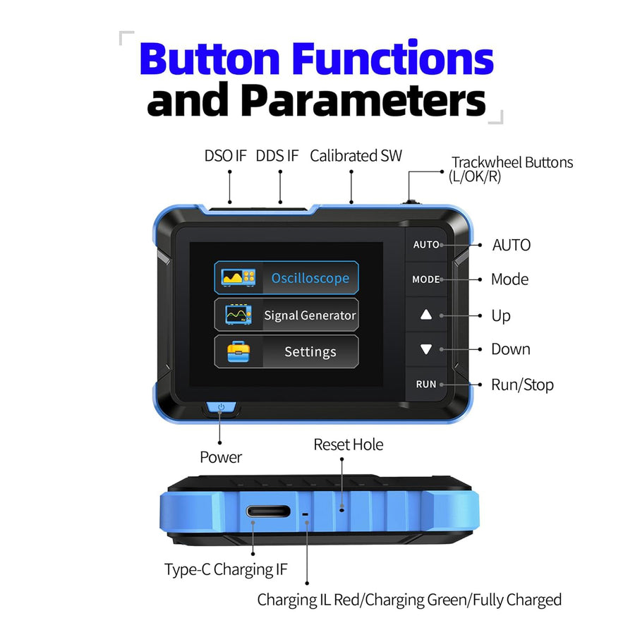 Осцилограф+генератор DSO-153 Option MINI Type Pocket Oscilloscope with P6100 probe