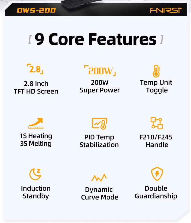 Прецизійна паяльна станція DWS-200 Full set High-power Precision Soldering Station
