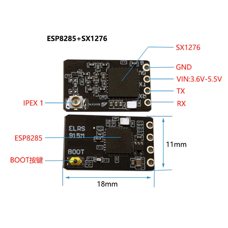 Приймач ELRS 915MHz Nano з антеною