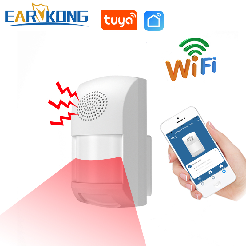 Датчик PIR зі звуковою сигналізацією, бездротовий WiFi (Earykong – ER-WP04)