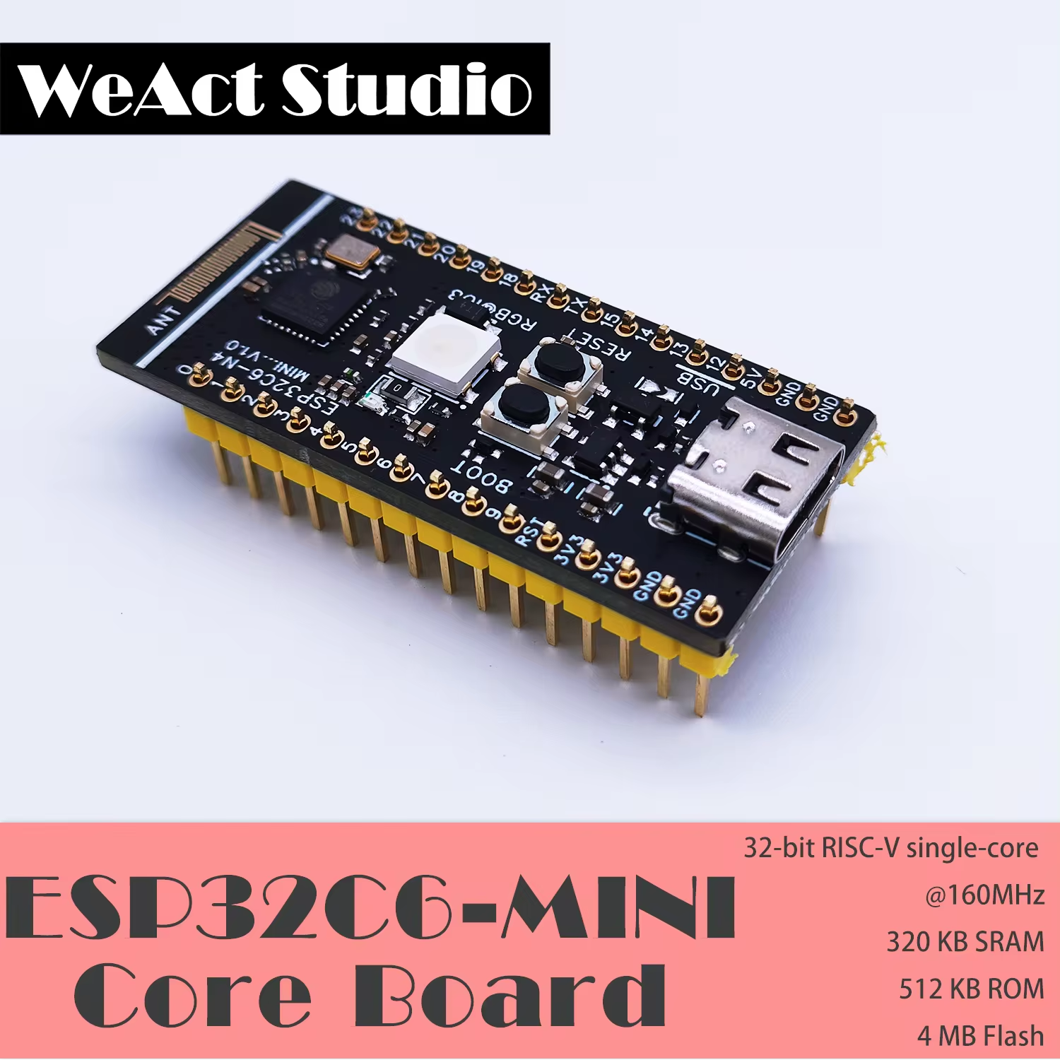 Налагоджувальна плата ESP32-C6-MiNi (WeAct Studio)