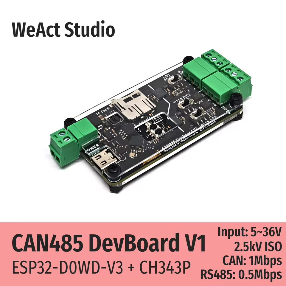 Перетворювач інтерфейсу CAN485 DevBoard V1 ESP32-D0WD-V3+CH343P (WeAct Stuio)