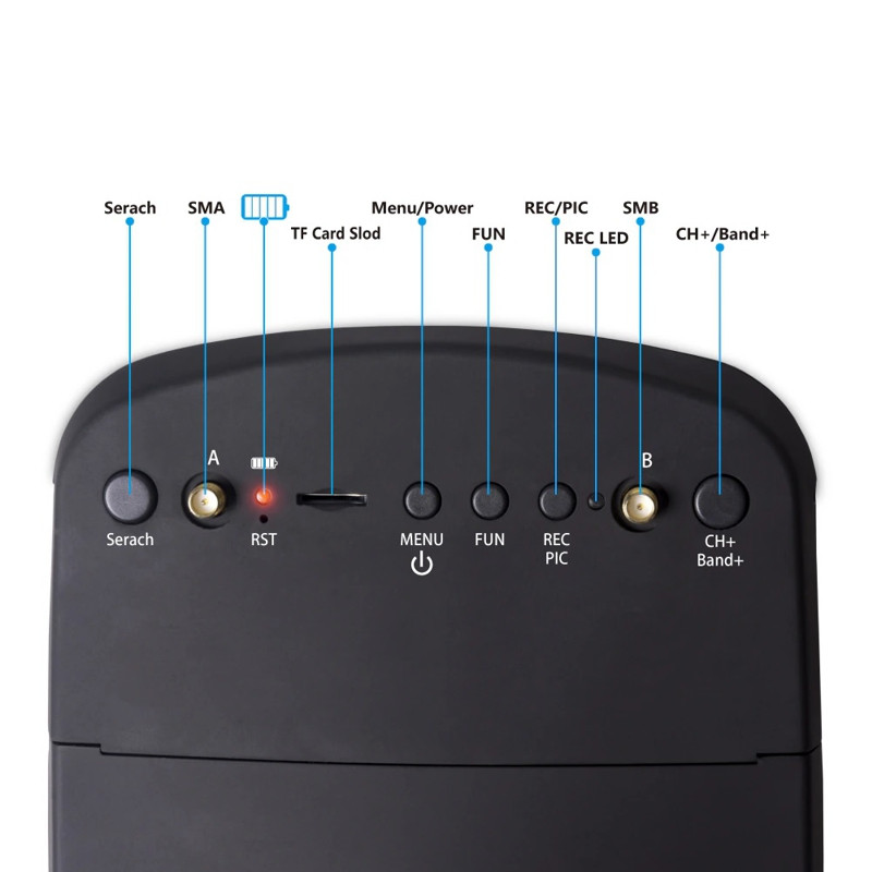 FPV шолом 800x480, 5,8GHz 40 каналів, EV800D