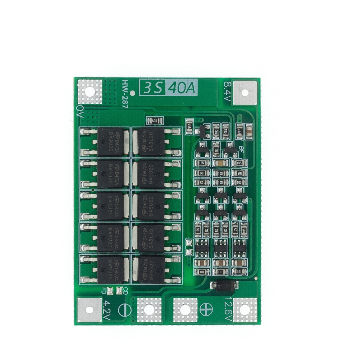 Плата захисту для 3-х акумуляторів LI-ION ,без балансира (Enhanced version), 40А HV-287