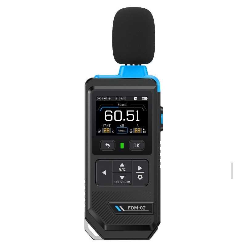 Цифровий вимірювач рівня звуку FDM-02 color screen digital noise meter Цифровий вимірювач рівня звуку FDM-02 color screen digital noise meter