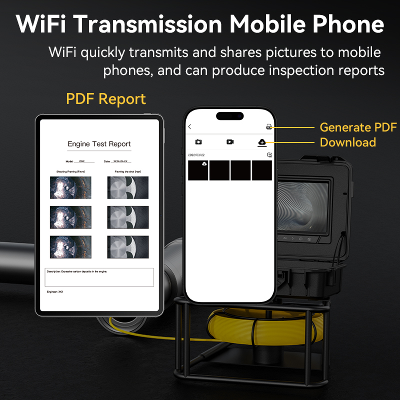 Промисловий ендоскоп Wifi 50Метрів, IP68, G100 WiFi Промисловий ендоскоп Wifi 50Метрів, IP68, G100 WiFi