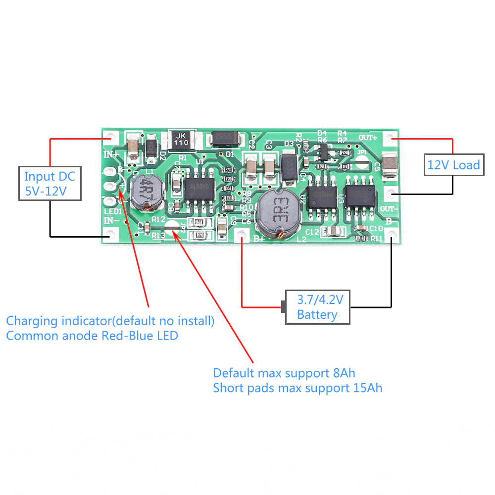 Модуль безперебійного живлення 12V/1А