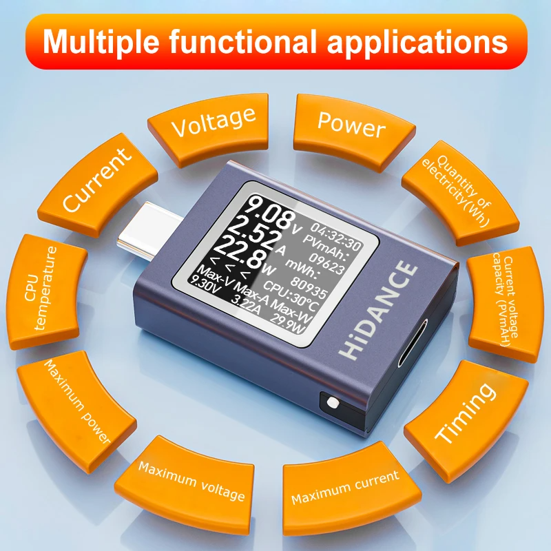 USB-тестер HDC-085C Charging Tester (Color font)