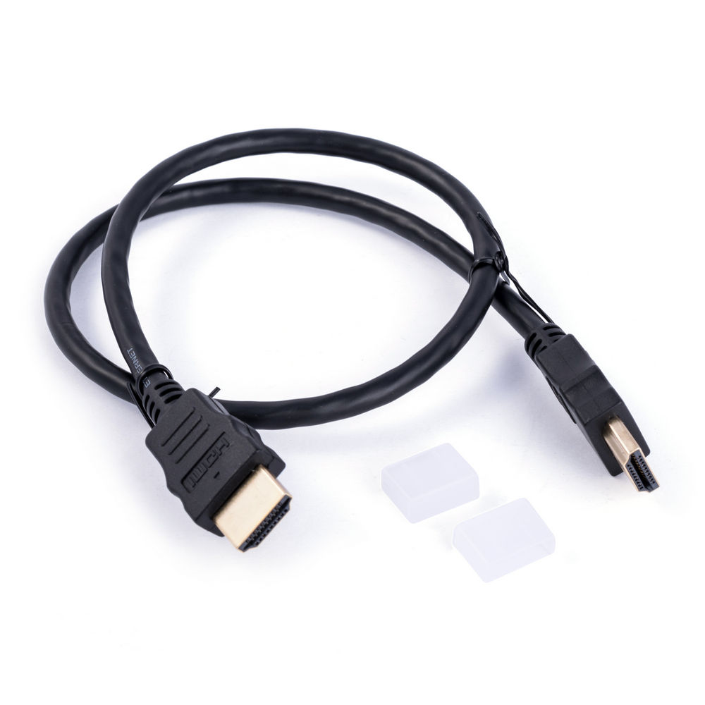 Кабель, HDMI 1.4, вилка HDMI, по обидва боки, 0,5м, чорний (HDMI.HE020.005)