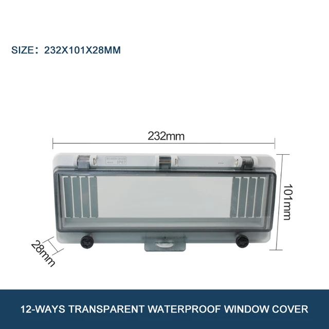 Захисна кришка IP67, на 12 DIN автомата (HS-12WAY)